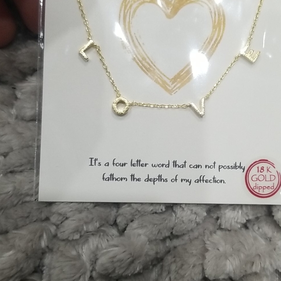 New L O V E Handmade18k Gold Dipped necklace - Picture 5 of 7
